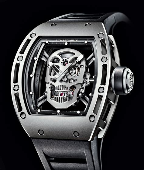 richard mille rm 052 skull tourbillon|Richard Mille black skeleton price.